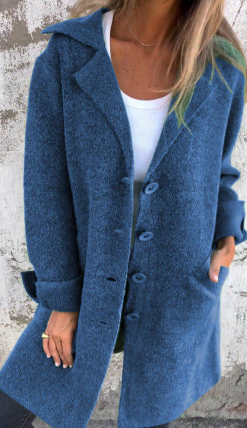 Product Image for Fudus | Modischer Damen Strickjacke Mit Einstecktaschen, Marineblau / XL