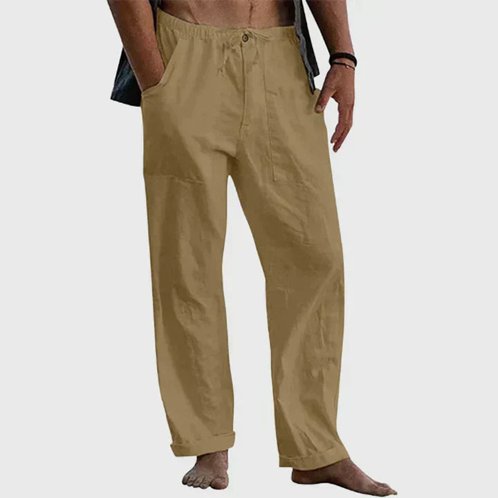 Product Image for Fudus | Herren Freizeit Leinenhose, Kurkuma / 4XL