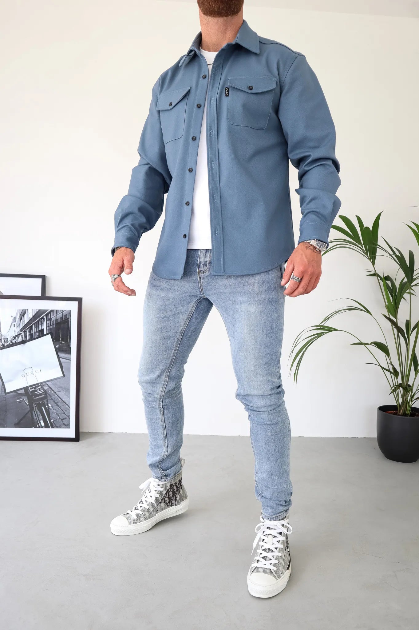 Product Image for Gabriel - Hemdjacke mit Knopfleiste, Blau / 3XL