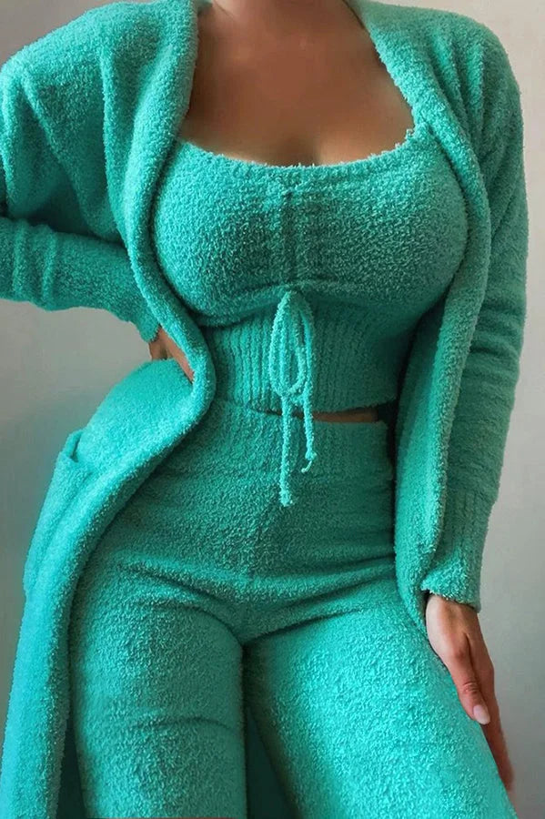 Product Image for Fudus | Set Aus 3 Teilen Fleece Pyjamahosen Cosy A-La Mode, Grün / XL