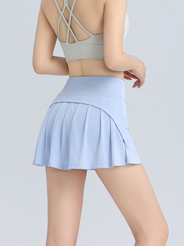 Product Image for Fudus | Sportlicher kurzer Rock antiexponierend hohe Taille hüfthebe laufender Tennisrock atmungsaktiver A-Linien-Rock, Blau / M