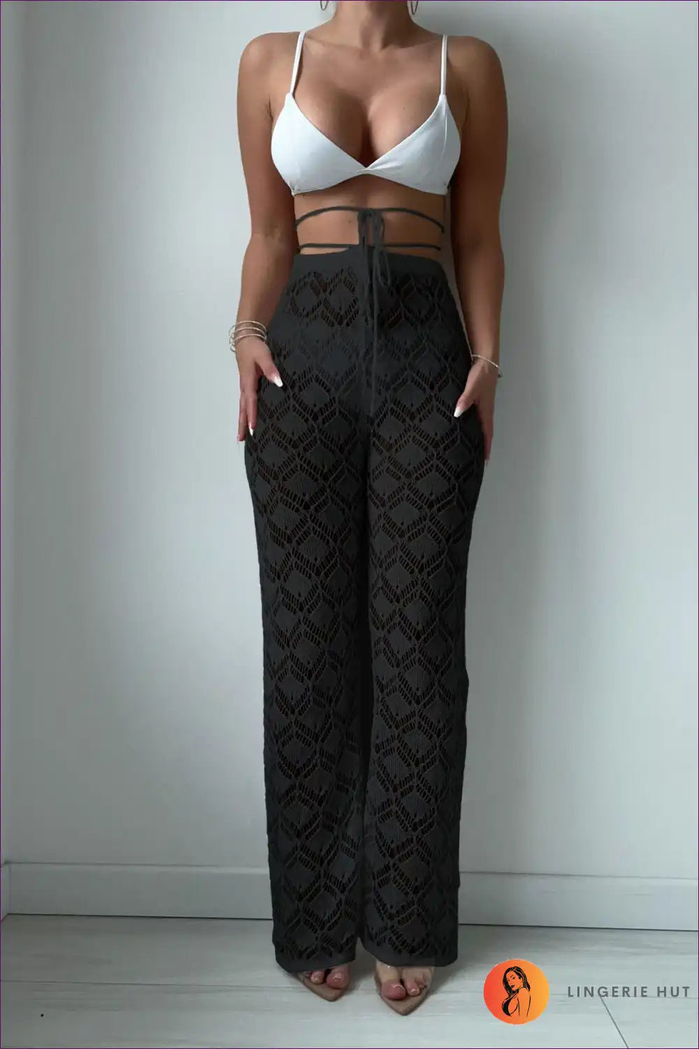 Product Image for Fudus | Bohemian Bliss Ausgehöhlte Hose - Dein Strand-Statement, S / Schwarz