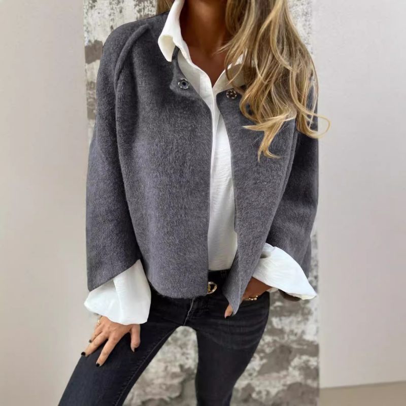 Product Image for Fudus | Eleganter kurzer Mantel für Damen, Grau / 3XL