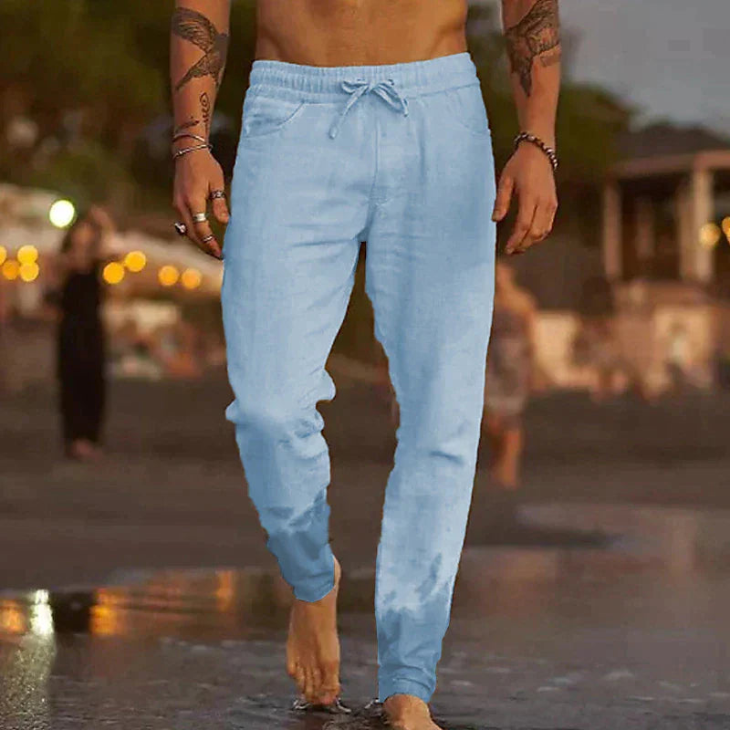 Product Image for Fudus | Lässige Leinenhose Für Herren, Hellblau / 52