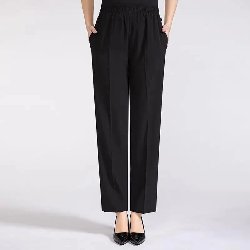 Product Image for Fudus | Schicke Damen Stretch Hose Mit Hoher Taille, Schwarz / M