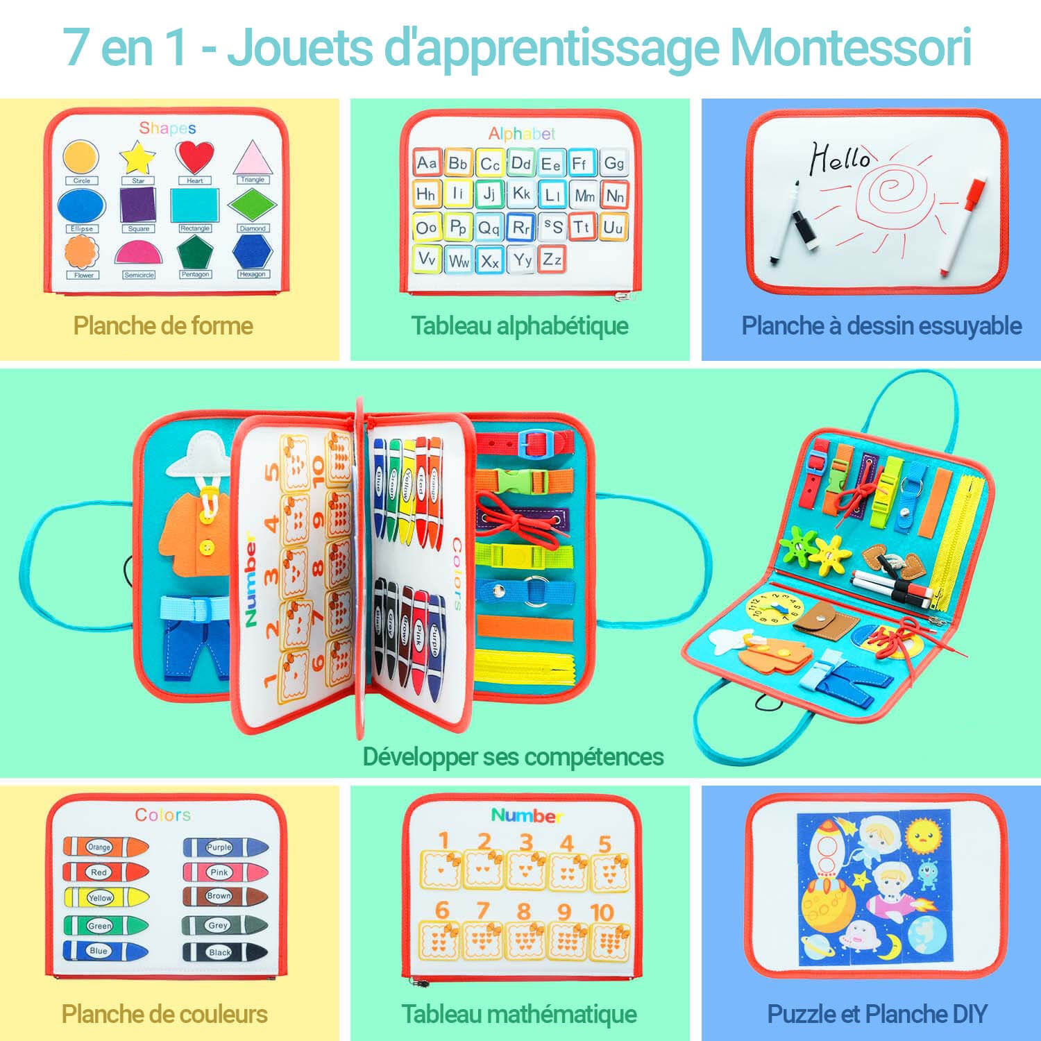 Livre sensoriel bébé montessori - Mon Premier Nid