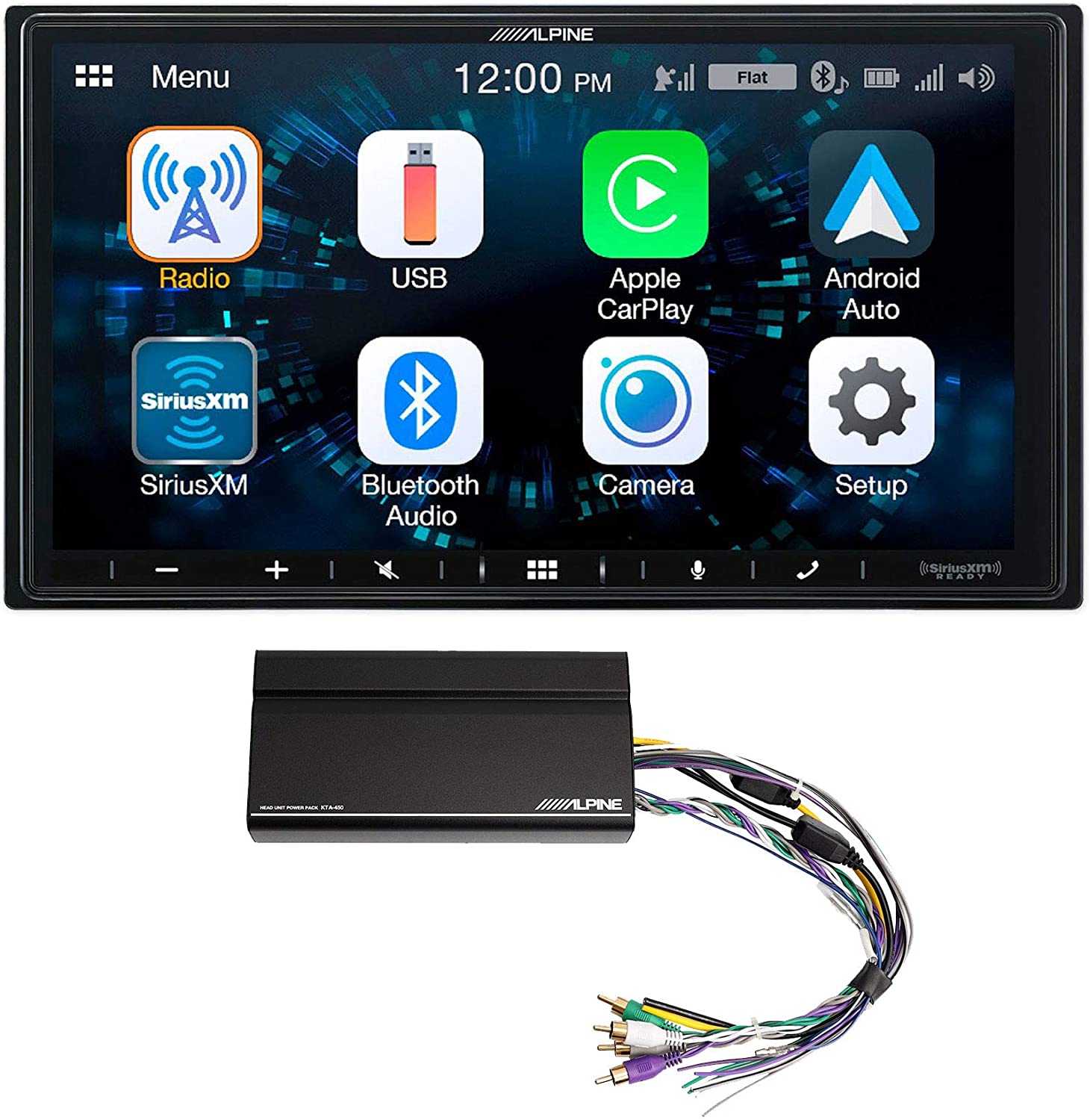 Alpine iLX-W650 Bluetooth CarPlay Receiver+KTA-450 Power Pack