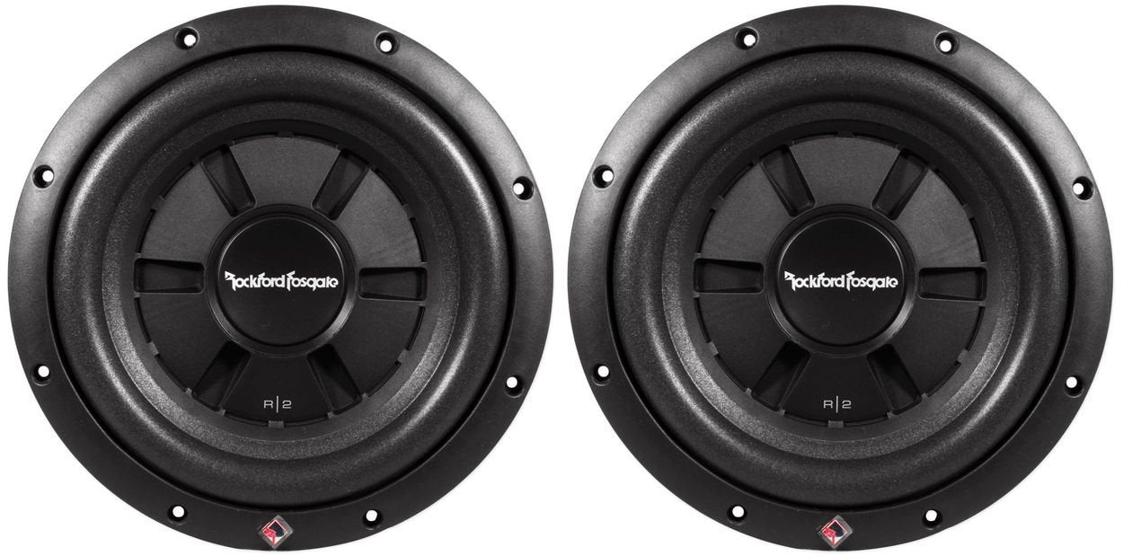 2) ROCKFORD FOSGATE R2SD4-12 12 1000W Car Shallow Mount Slim Subwoofers  Subs by Rockford Fosgate