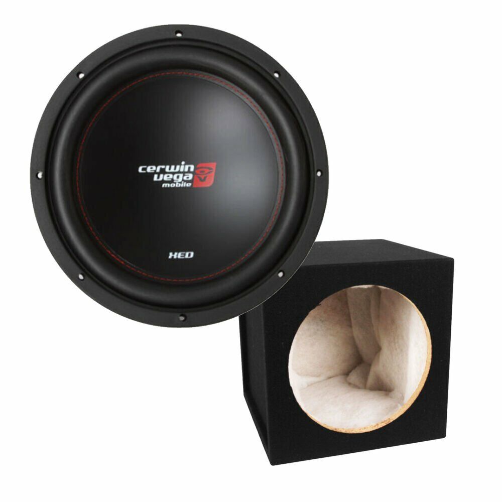 Cerwin XED12V2 1000W 12" Car Subwoofer + 12" Sealed Sub Enclosure – absoluteusa