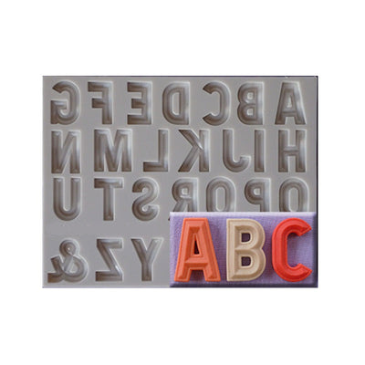 Letter Molds For Chocolate Fondant, Silicone Uppercase Lowercase