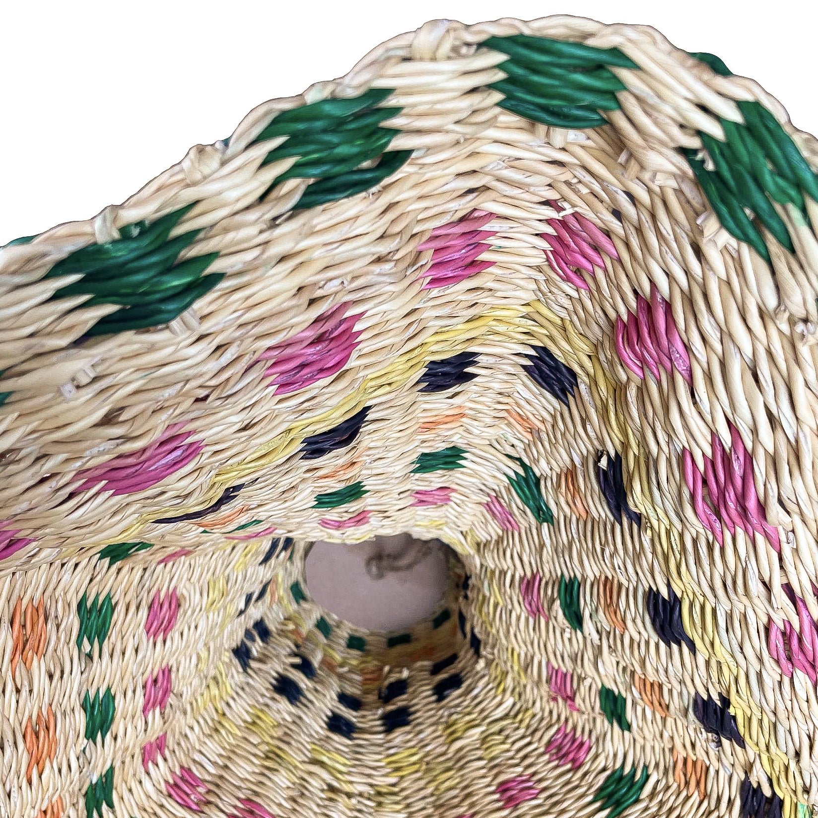 .Multi Colored Handwoven Lamp Shade