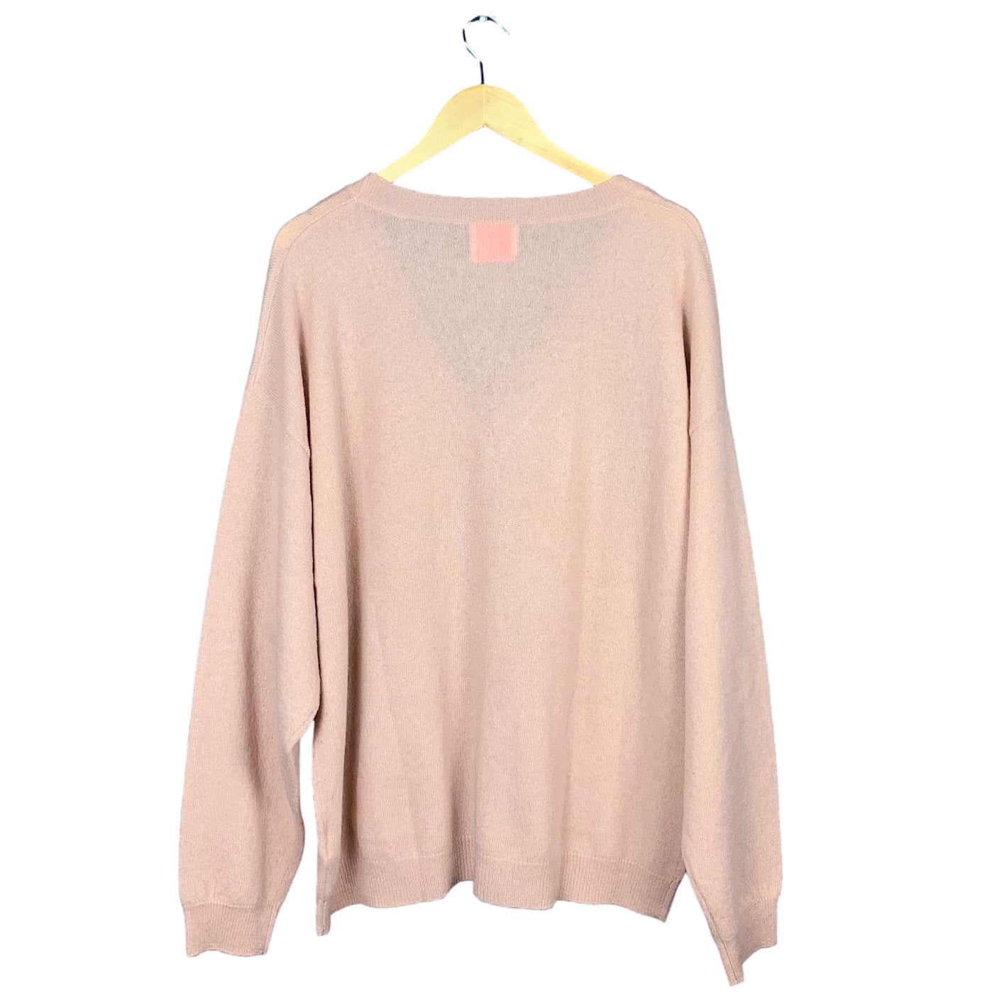 Pink Cashmere Button Sweater