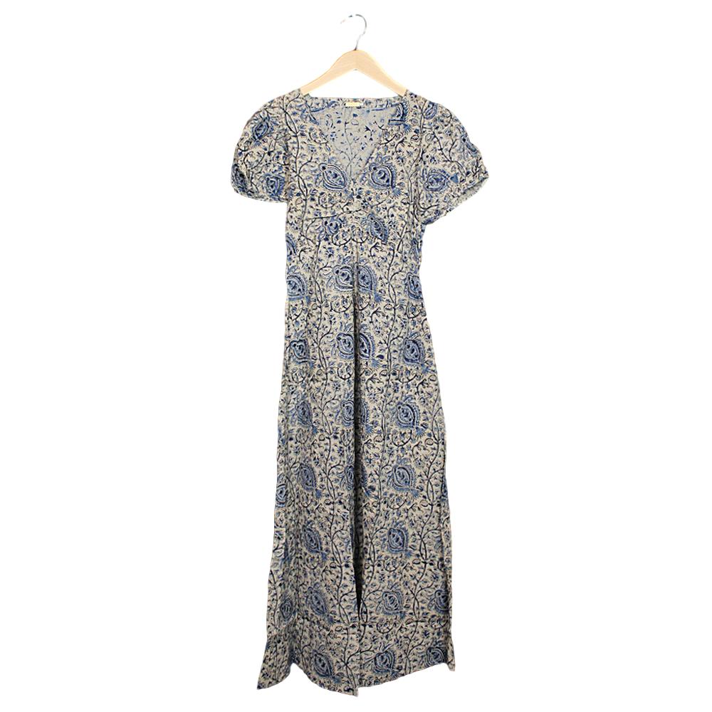 block printed dress