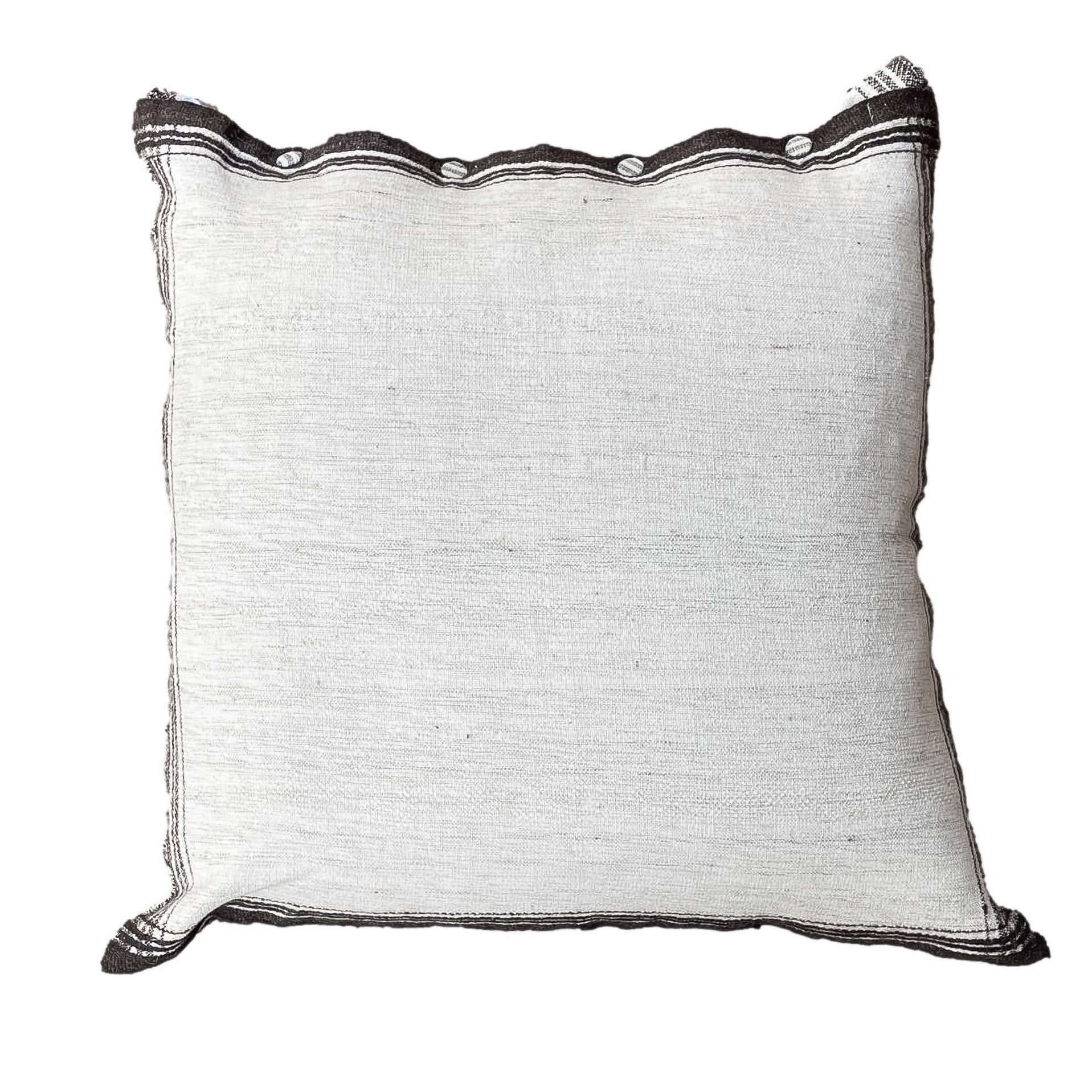 Cream + Brown Stripe Pillow - 28  x 28