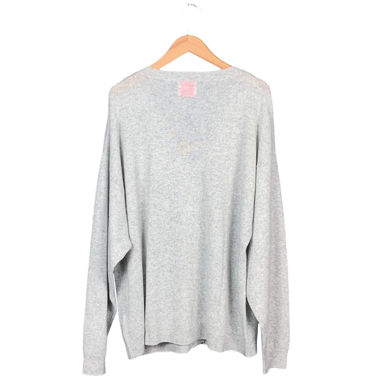 Grey Cashmere Button Sweater