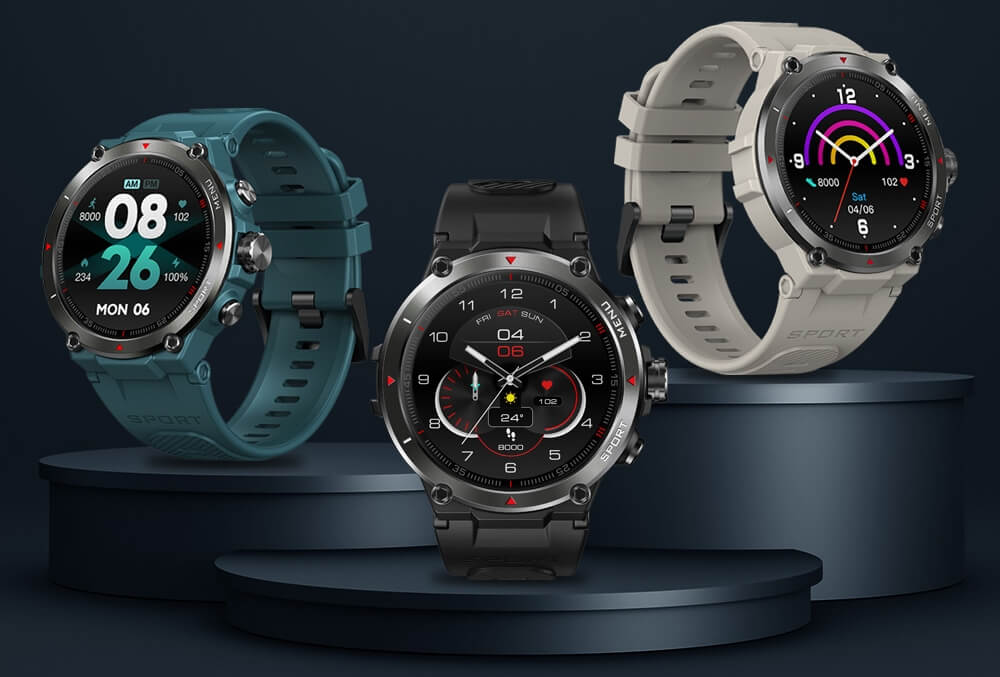 outdoor smartwatch in three colours