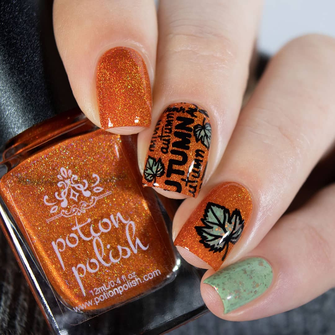 Lina Nail Art Supplies - 4 Seasons - Autumn 03 Stamping Plate