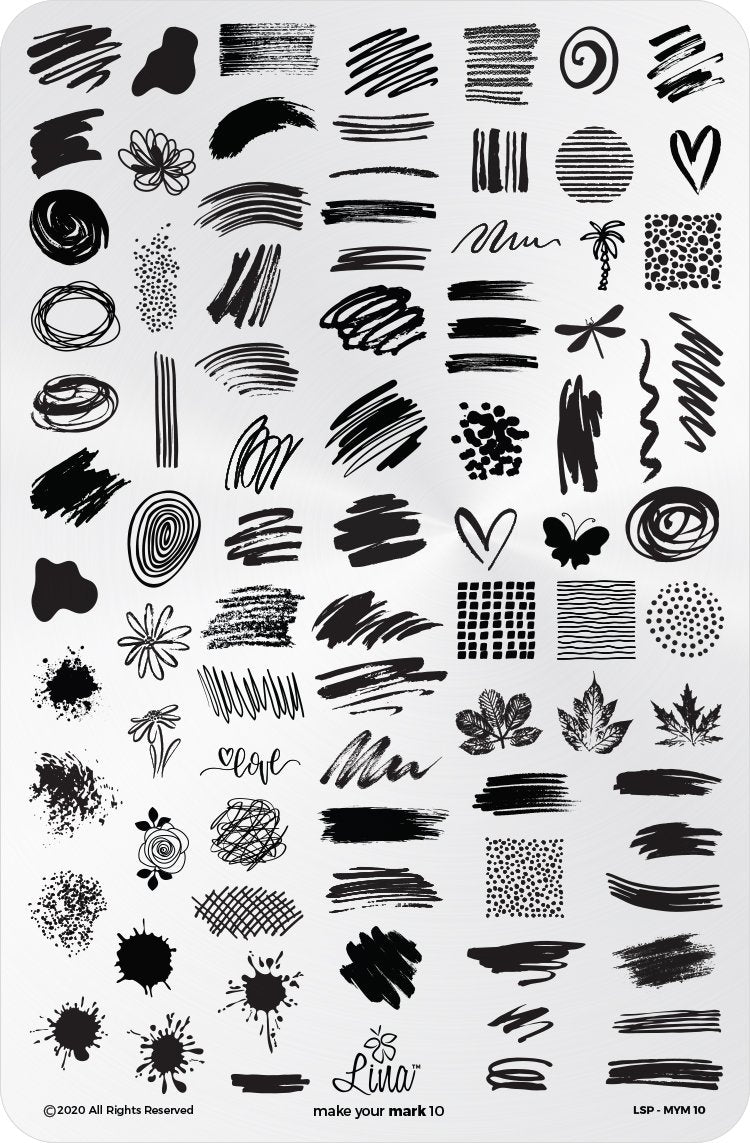 Lina Nail Art Supplies - Make Your Mark 10 Stamping Plate