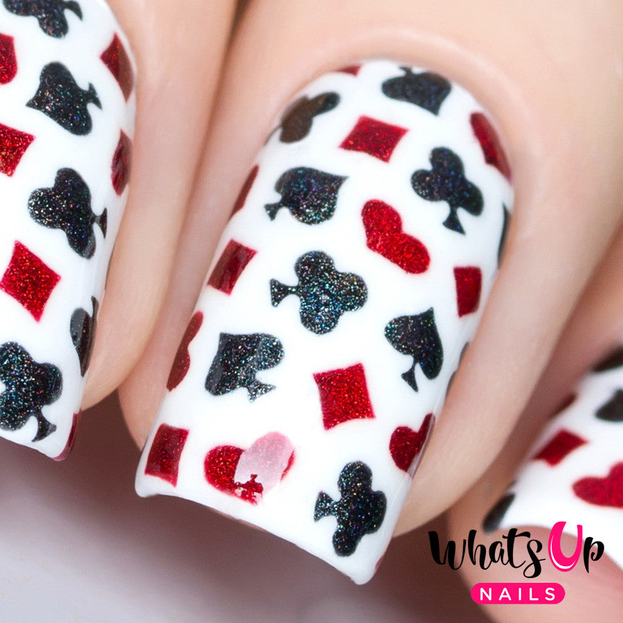 playing card nail art