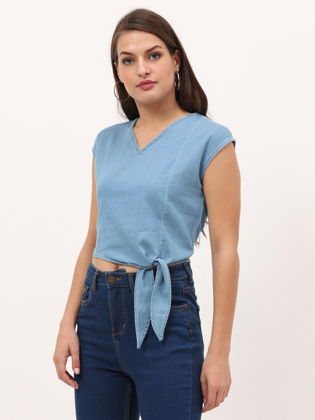 Buy Tie Front Crop Top Online