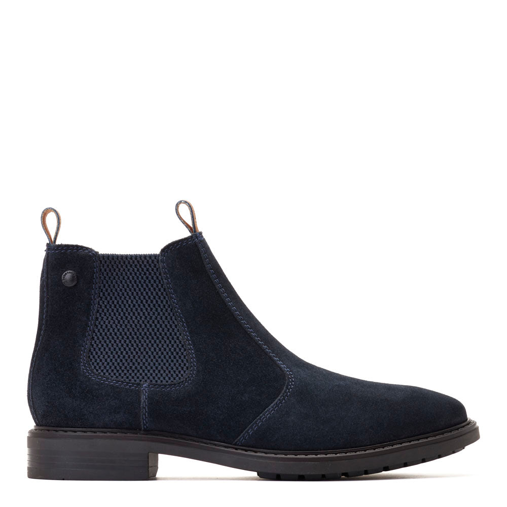 Base London Mens Nelson Suede Navy Suede Chelsea Boots UK 5