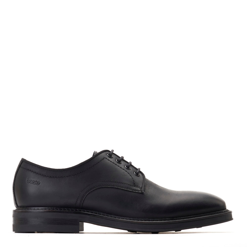 Base London Mens Tatra Pull Up Black Leather Derby Shoes UK 6