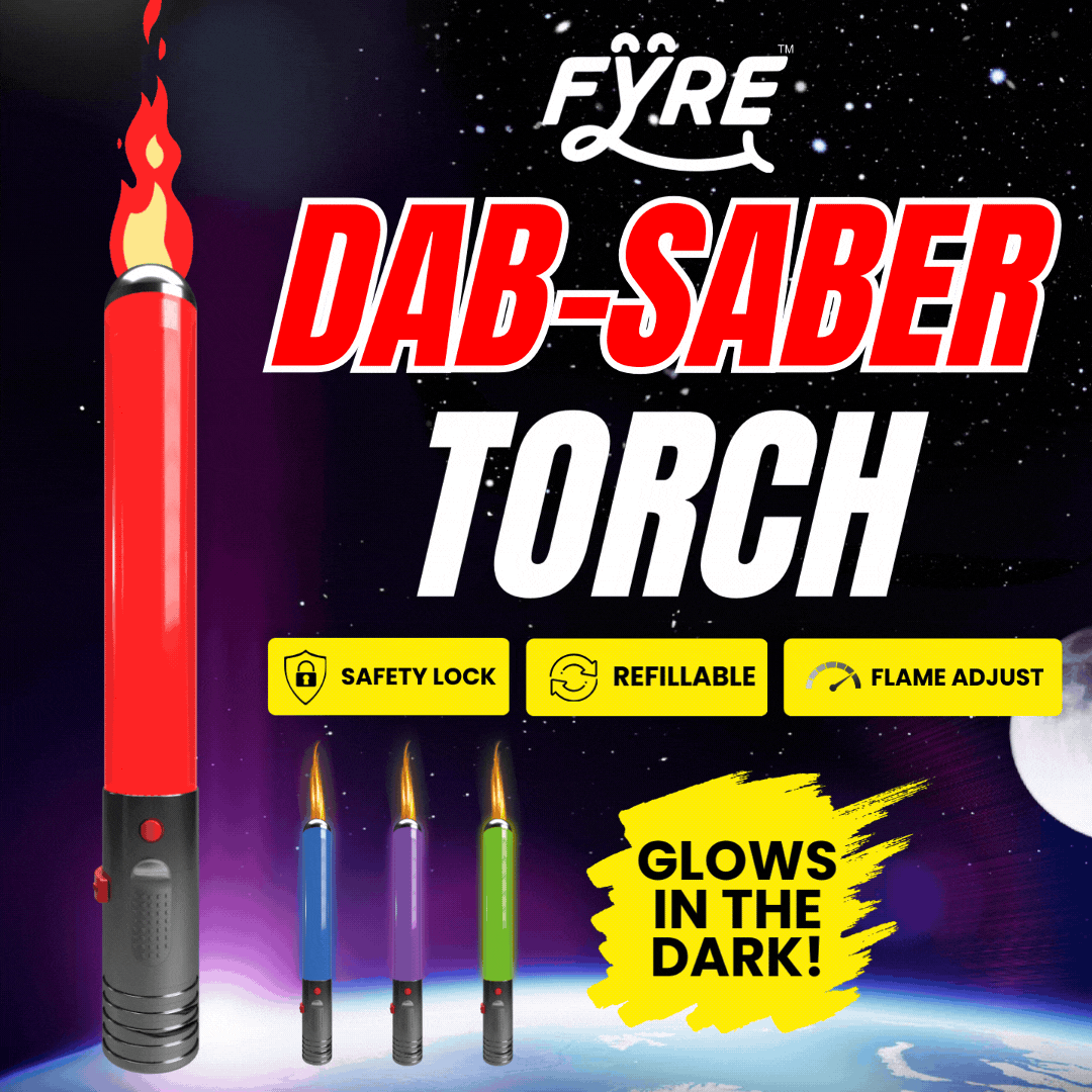 Saber Shaped Torch with Glowing Lights and Adjustable Flame