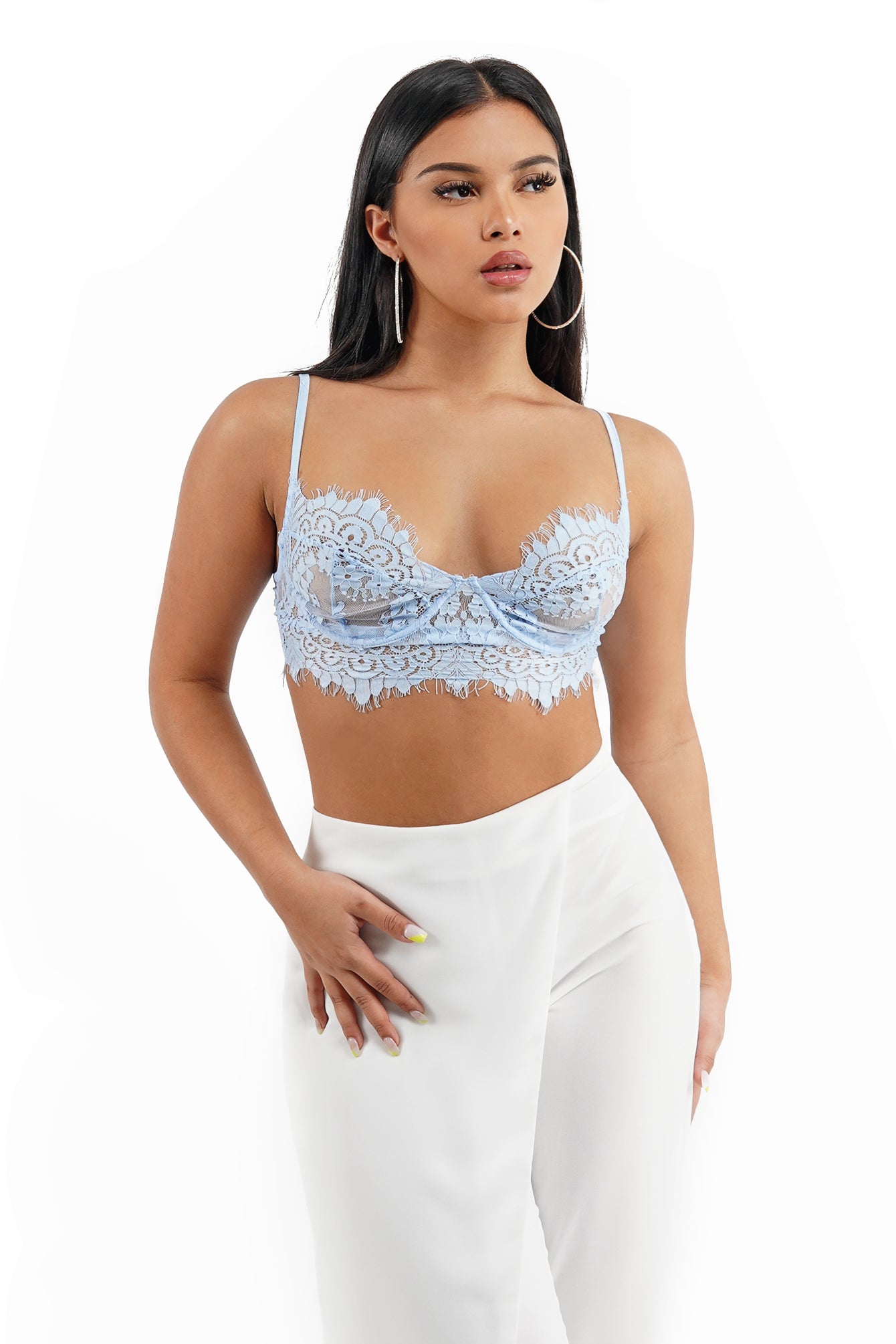 light blue bralette top