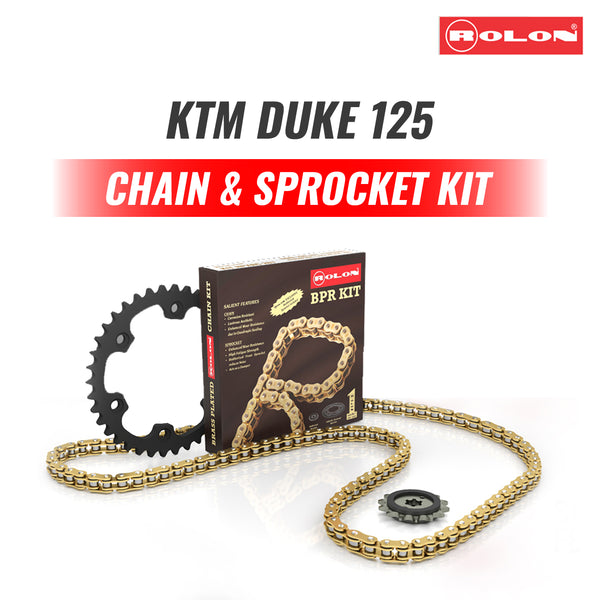 ≫ KTM Duke 125 2014-2022 Orange Power Kit RK 520 XSO2 Chain & Sprockets Kit