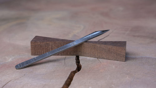 Making a Japanese Marking Knife from Damascus Steel 