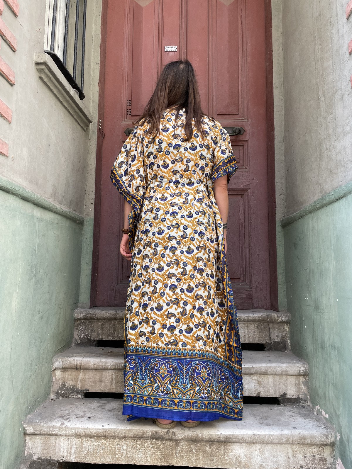 Bohem Festival Otantik Uzun Yazlık Elbise