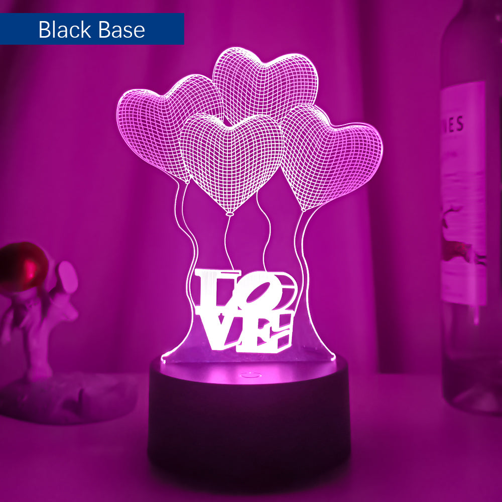 2022 Newest lamp 3D LED night light creative dining table bedside lamp romantic Balloon Love lamp children  home decoration gift