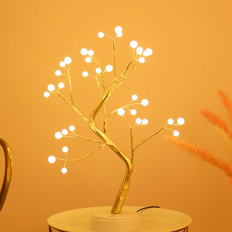 LED Night Light Pearl Bonsai Table Touch Tree Light Gypsophila Light Energy Saving Lamp Home Party Wedding Christmas Decoration