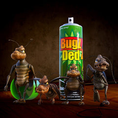 Pest control extermination cockroaches bugz ded spray can