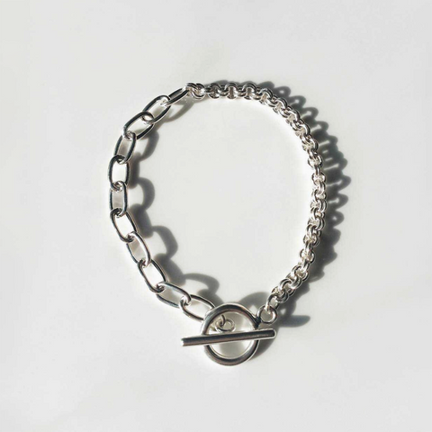 Khai jewelry「Combination Chain Bracelet - Sterling Silver」