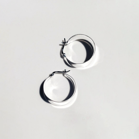 Khai jewelry「Wide Hoop Earring - Sterling Silver」