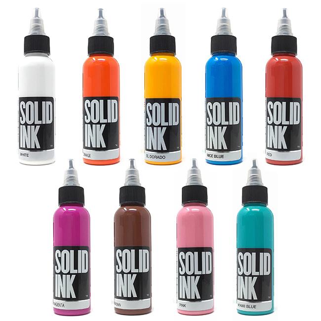 Solid Ink Professional 12 Color Tattoo Ink Set  1 Ounce  eBay