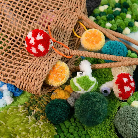 Russula virescens - Handmade Tufted 3D Mushroom Keychain-ChillFuzz