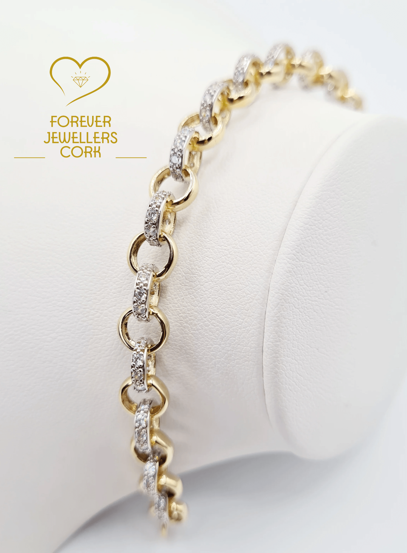 9ct Yellow Gold Textured Belcher Bracelet – Harper Kendall