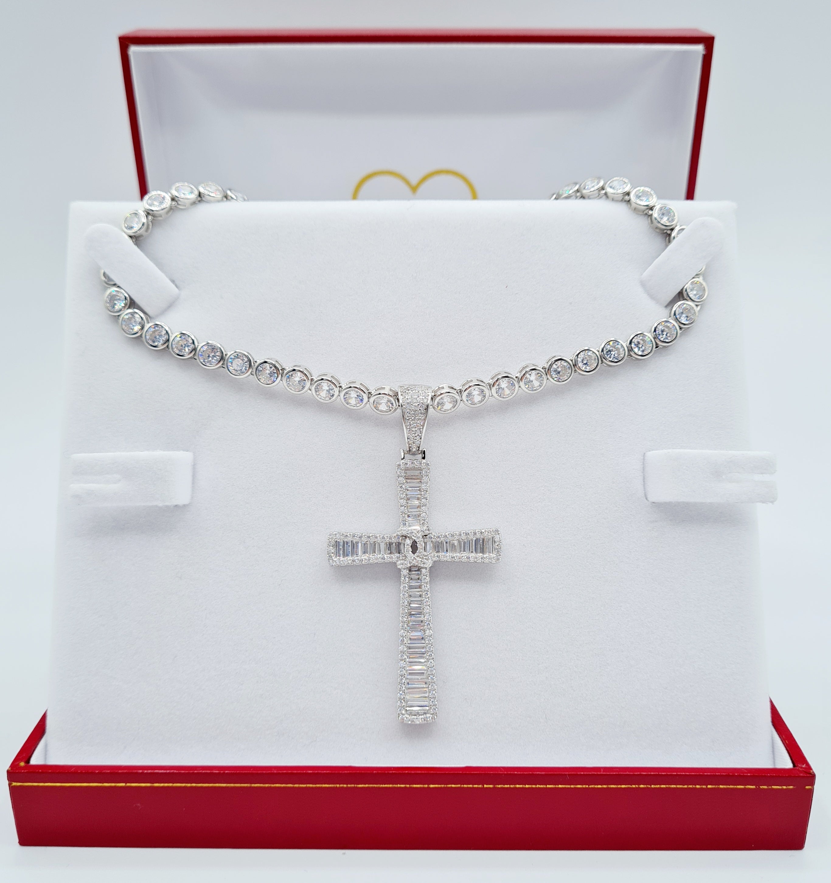 Argento Cubic Zirconia Cross Necklace Argento.com