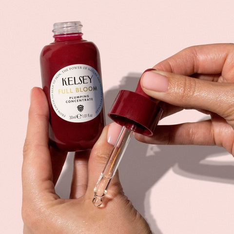 Kelsey Skincare on hand