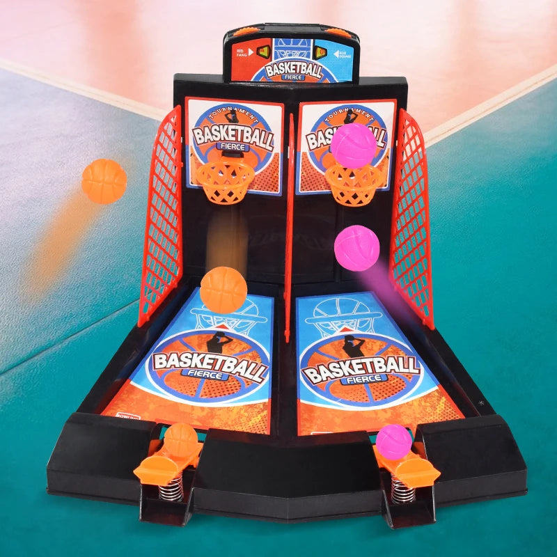 Brinquedo Educativo de Basquete com bolas lançadas, cenário realista e design seguro para crianças acima de 3 anos