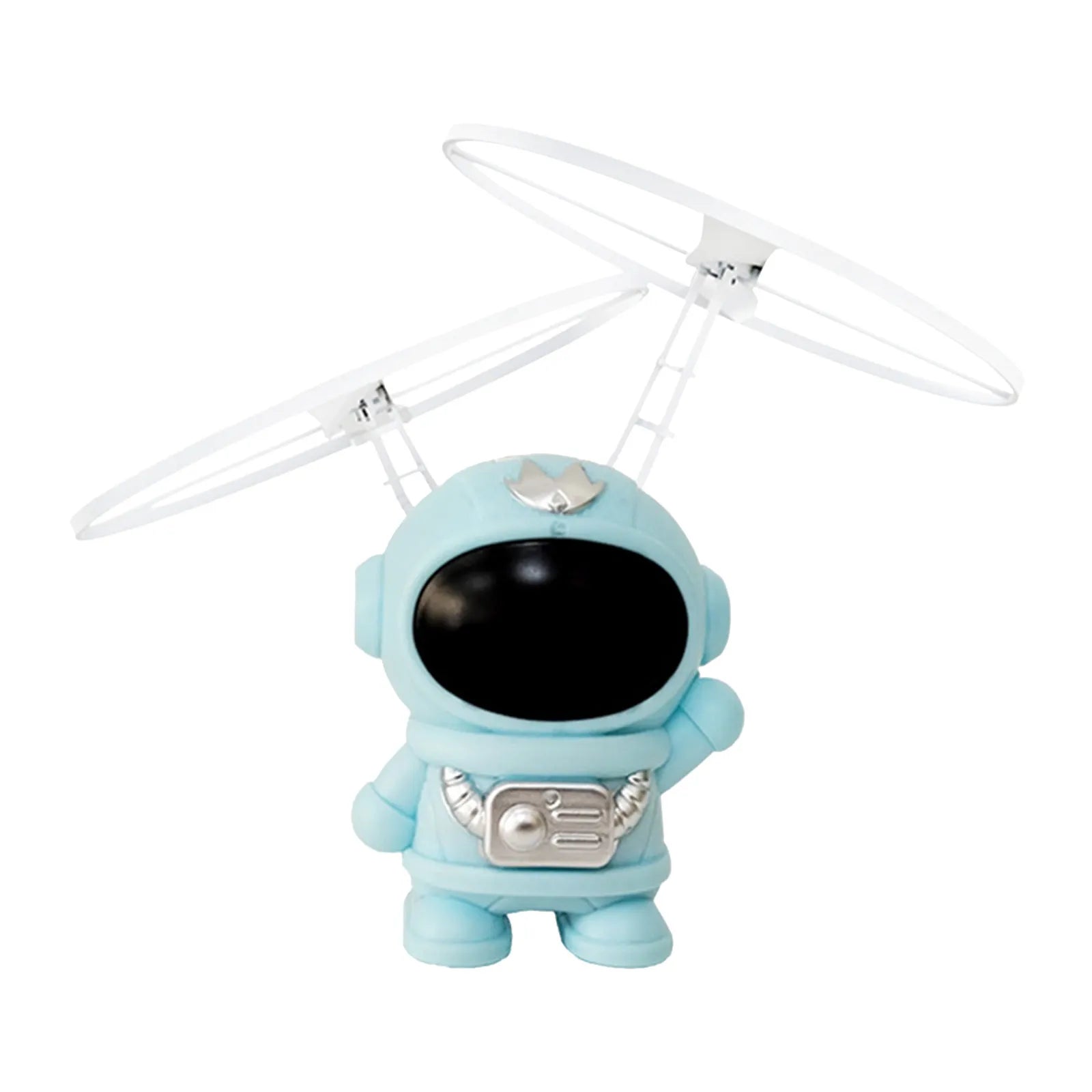 Mini drone astronauta voador com hélices e design seguro para crianças, robô de brinquedo interativo