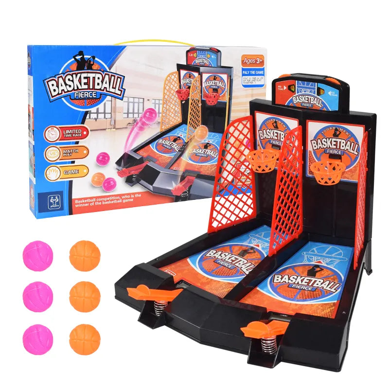 Brinquedo Educativo de Basquete com caixa e acessórios, ideal para diversão familiar e desenvolvimento infantil