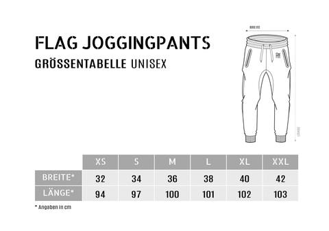 Größentabelle Joggingpants Your Flag