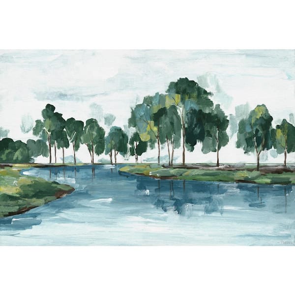 "Cascading Dreams" by Parvez Taj Unframed Canvas Nature Art Print 16 in. x 24 in. .