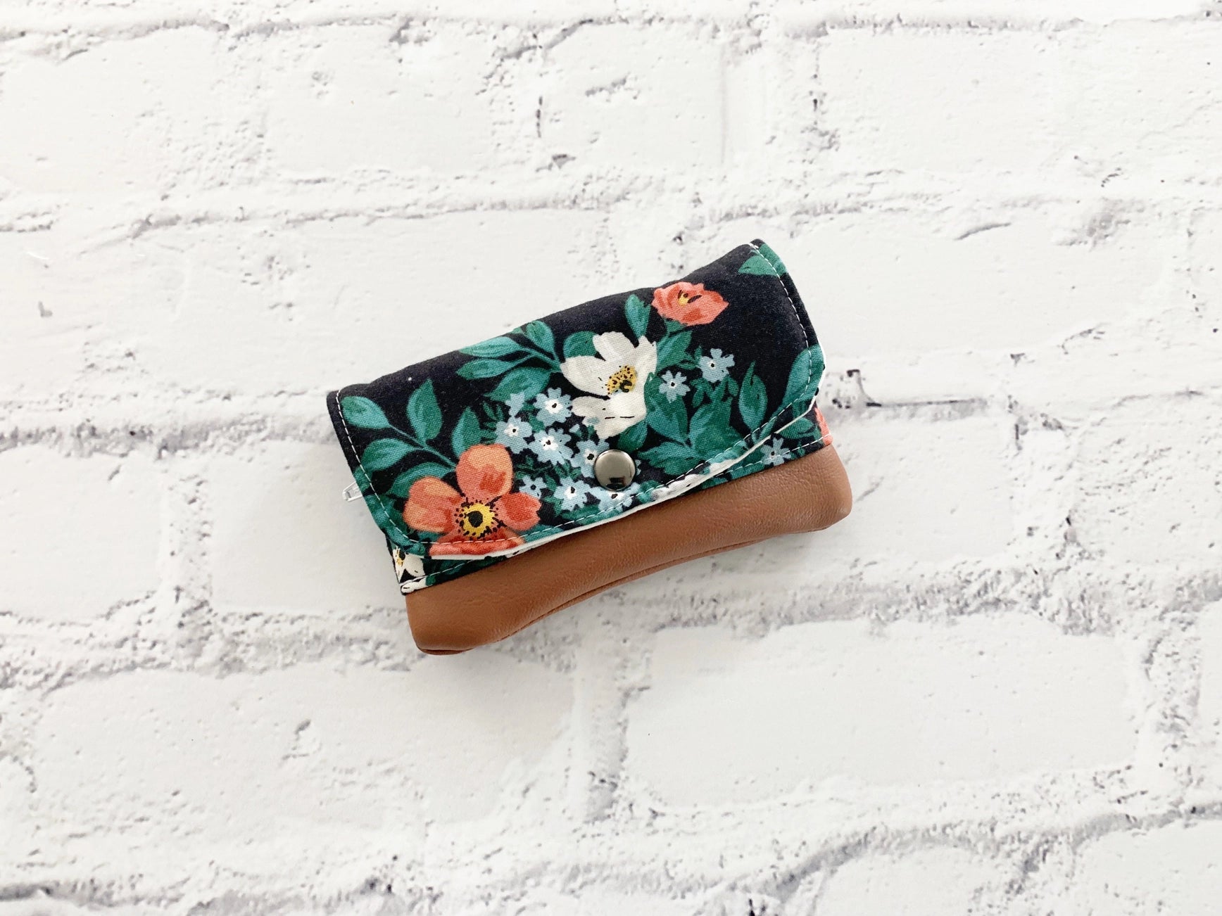 Card Wallet Pouch with Vegan Leather Base