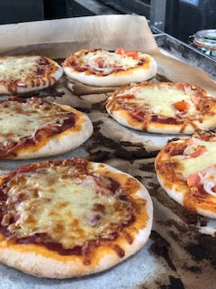 Homemade pizza lunch