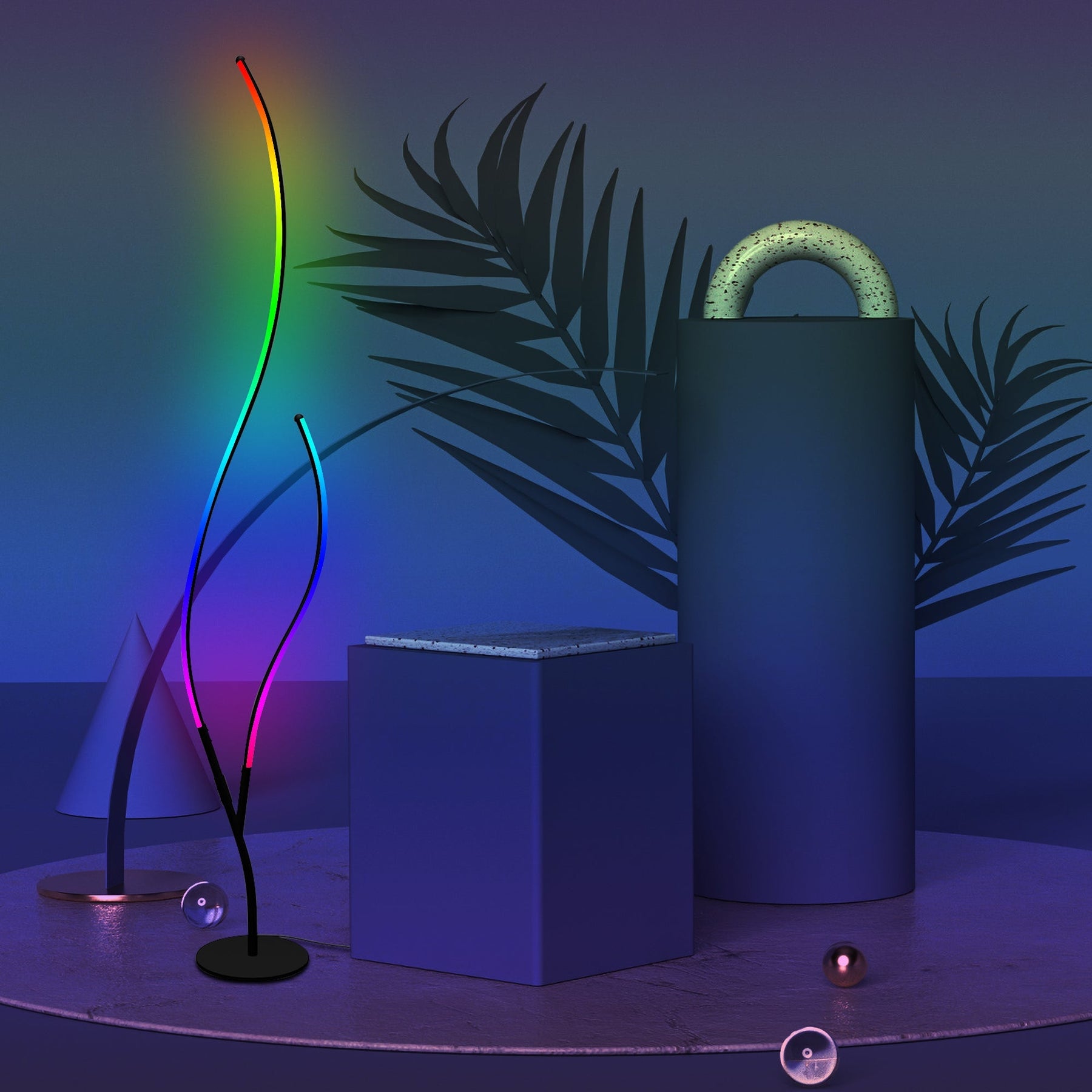 rgb ripple floor lamp