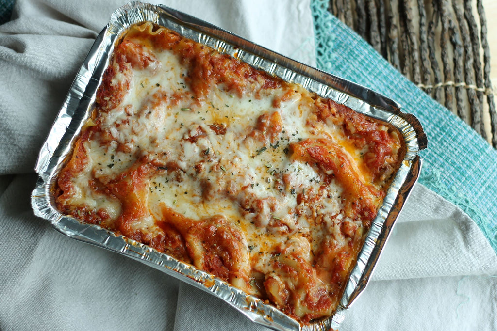 Frozen lasagna from Milwaukee Meal Delivery Service